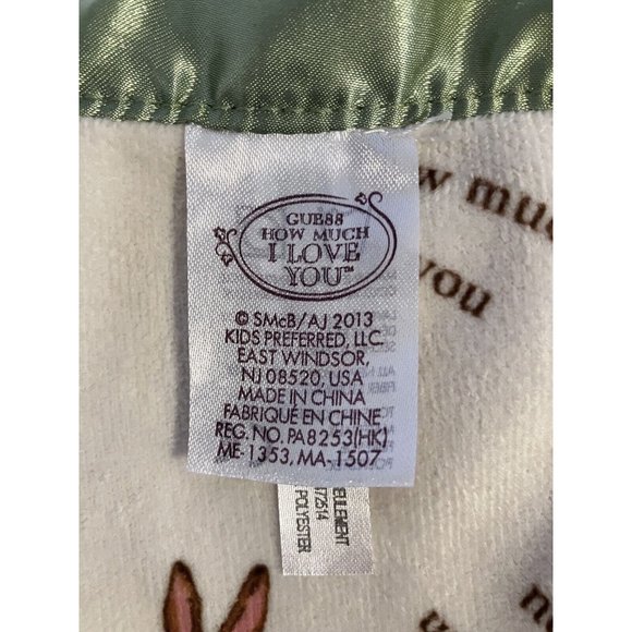 Guess How Much I Love You Bunny Security Blanket LOVEY Kids Preferred Green Tan - Picture 10 of 12